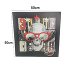 Quadro Rockstar Decorativo Caveira Banda Musica Moldura 50x50