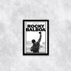 Quadro Rocky Balboa 24x18cm Moldura:madeira Branca