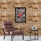 Quadro Rolling Stones 45x34cm - Com Vidro Moldura:madeira Pre
