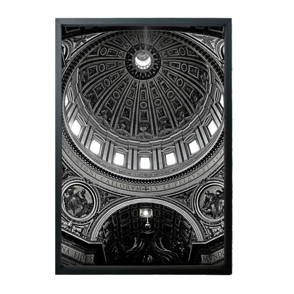 Quadro Roma Preto com Vidro 60x40cm Kapos