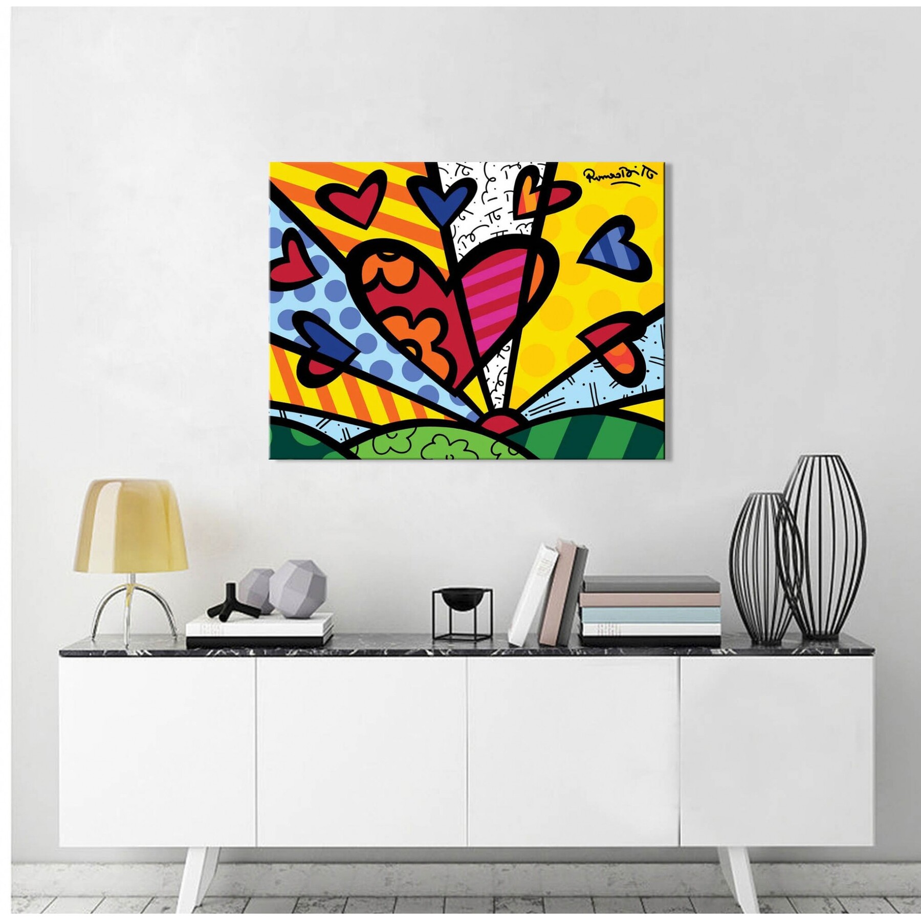 Quadro Romero Britto - A New Day 32x48 Cm | Leroy Merlin