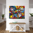 Quadro Romero Britto Garden 90x90 Cm