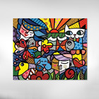Quadro Romero Britto Garden 90x90 Cm