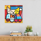 Quadro Romero Britto Gatinho 2