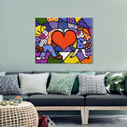 Quadro Romero Britto - Heart Kids