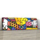 Quadro Romero Britto O Abraço / The Hug 40x150cm