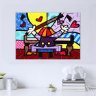 Quadro Romero Britto O Pianista