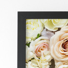 Quadro Rosas Em Tons Pastéis Moldura Preta 60x40cm