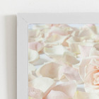 Quadro Rosas Flores Brancas Foto Moldura Branca 60x40cm