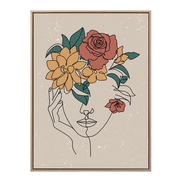 Quadro Rosto Minimalista - Eva Ii 45x60