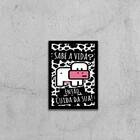 Quadro Sabe A Vida? Então, Cuida Da Sua! 24x18cm - Com Vidro