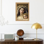 Quadro Sacro Moldura Dourada Madona 24x18cm Acabamento:com Vi