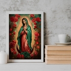Quadro Sacro Nossa Senhora De Guadalupe 24x18cm - Com Vidro M
