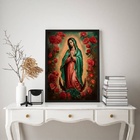 Quadro Sacro Nossa Senhora De Guadalupe 33x24cm Moldura:madei