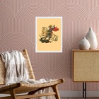 Quadro Sacro Santo São Jorge 33x24cm Moldura:madeira Branca