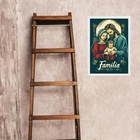 Quadro Sagrada Família De Nazaré 33x24cm - Com Vidro Moldura