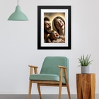 Quadro Sagrada Família Gargalhando - 60x48cm Moldura:madeira