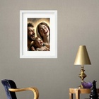 Quadro Sagrada Família Gargalhando - 60x48cm Moldura:madeira