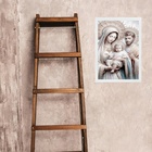 Quadro Sagrada Família - Prateada 24x18cm - Com Vidro Moldura