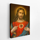 Quadro Sagrado Coração De Jesus Cristo Canvas 140x90cm