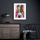 Quadro Sagrado Coração De Maria Com Flores - 60x48cm Moldura: