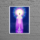 Quadro Saint Germain Chama Violeta 33x24cm - Com Vidro Moldur