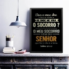 Quadro Salmo 121- O Socorro Vem Do Senhor 33x24cm - Com Vidro