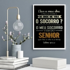 Quadro Salmo 121- O Socorro Vem Do Senhor 33x24cm - Com Vidro