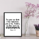 Quadro Salmo Em Paz Me Deito 33x24cm Moldura:madeira Preta