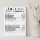 Quadro Salmos Bíblicos Números De Emergência 24x18cm Moldura: