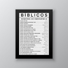 Quadro Salmos Bíblicos Números De Emergência 45x34cm - Com Vi