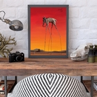 Quadro Salvador Dalí - Elefante 24x18cm - Com Vidro Moldura:m