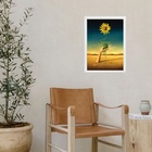 Quadro Salvador Dalí Margarida Amarela 33x24cm - Com Vidro Mo