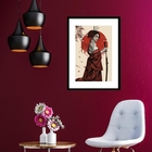 Quadro Samurai Japonesa - 60x48cm Moldura:madeira Branca