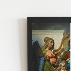 Quadro Santa Cecília Joseph Navez Moldura Preta 60x40cm