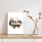 Quadro Santa Ceia Aquarela 24x18cm - Com Vidro Moldura:madeir