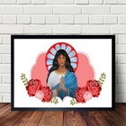 Quadro Santa Sara Kali 33x24cm - Com Vidro Moldura:madeira Br