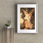 Quadro Santo Anjo Da Guarda - 60x48cm Moldura:madeira Preta