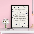 Quadro Santo Anjo Do Senhor Estrelinhas 24x18cm - Com Vidro M