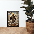 Quadro São Francisco De Assis - Pombas 33x24cm - Com Vidro Mo