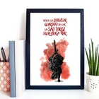 Quadro São Jorge Ogum Guardião 33x24cm - Com Vidro Moldura:ma