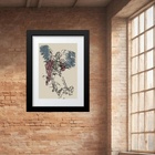 Quadro São Miguel Arcanjo Abstrato- 60x48cm Moldura Preta