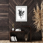 Quadro São Miguel Arcanjo Preto E Branco - 60x48cm Moldura:ma