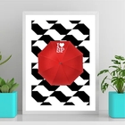 Quadro São Paulo I Love Sp 33x24cm Moldura:madeira Preta