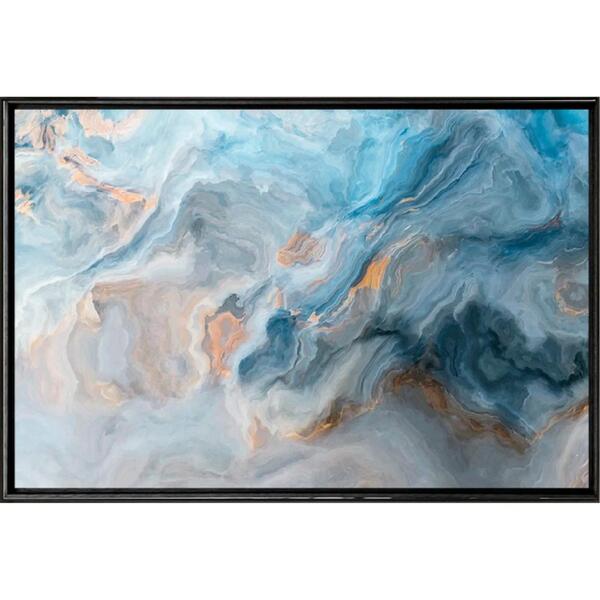 Quadro Satélite Polo Abstrato 90x60cm - Casa Da Moldura