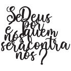 Quadro Se Deus É Por Nós Frases Decorativas Mdf 3d