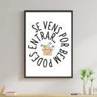 Quadro Se Vens Por Bem Pode Entrar 24x18cm Moldura:madeira Br