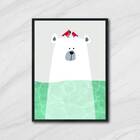 Quadro Sea Bear 24x18cm Moldura:madeira Preta