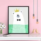 Quadro Sea Bear Ii 45x34cm - Com Vidro Moldura:madeira Preta