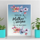Quadro Seja A Melhor Versão de sí 24x18cm - Com Vidro Moldura